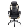 Racing-style gaming chair with sleek leather finish and ergonomic support.