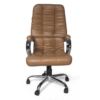 High-quality executive office chair with leather finish and swivel base