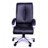 Ergonomic black office chair with lumbar support and adjustable armrests