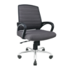 Gray mesh office chair with ergonomic backrest and adjustable features for better productivity.