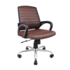 Sleek mesh office chair, ergonomic office chair with medium-back.