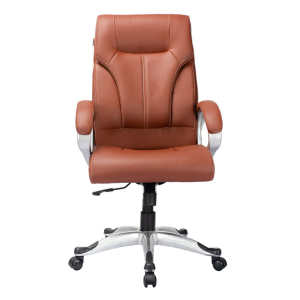 Ergonomic leatherette office chair for long hours with lumbar and neck support
