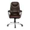 Ergonomic leatherette office chair for long hours with lumbar and neck support