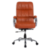 Premium leatherette office chair with ergonomic lumbar support and padded armrests