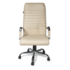 Luxury leatherette office chair with high-density foam padding and tilt mechanism