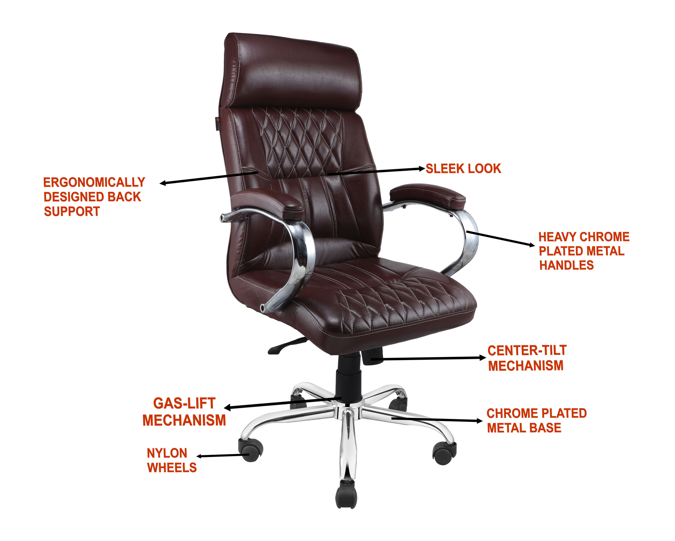 Boss executive chair discount with metal chrome finish