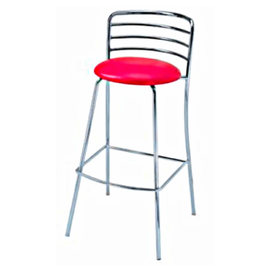 Adiko chair for bar, bar stool with metal frame and cushioned seat
